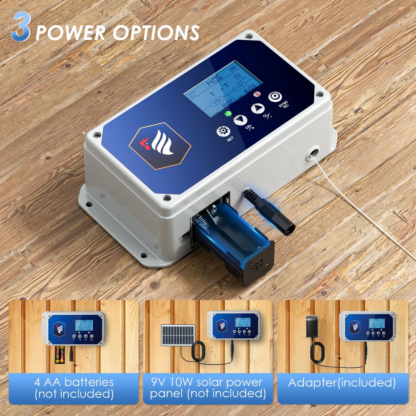 Porta automatica per pollaio con telecomando